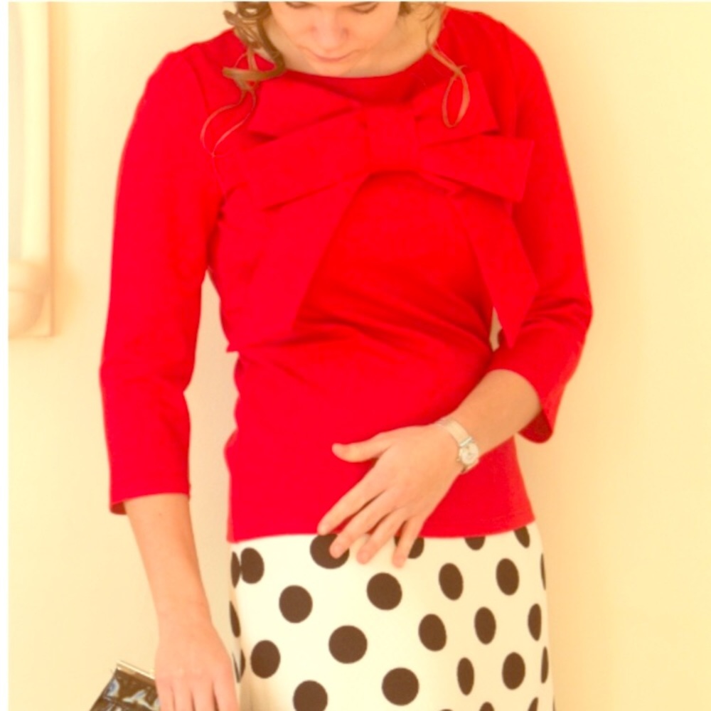 Red Dainty jewels blouse